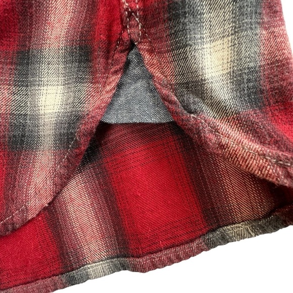 DYLAN Long Sleeve Red Black White Plaid Flannel Shirt Ultra Soft Women's Size M - Picture 10 of 16